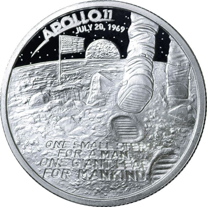 Apollo 11 Moon Landing 1 oz Silver - Mason Mint (.999 Pure)