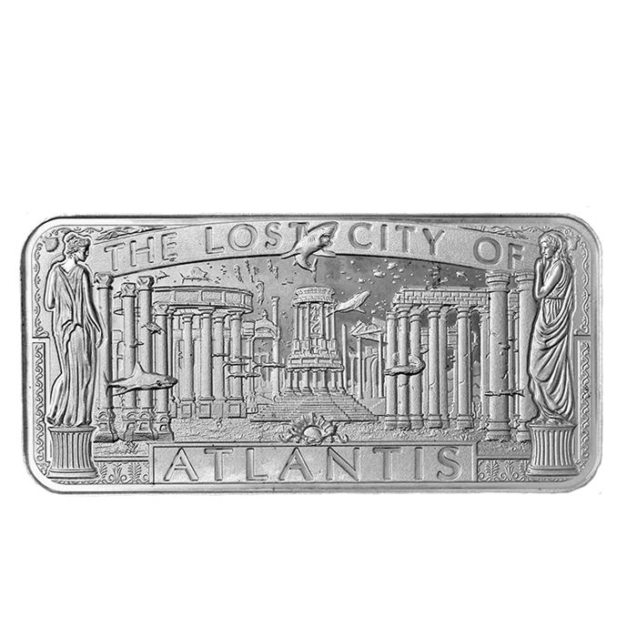Atlantis 10 oz Silver Bar - Mythical Cities Series (.999 Pure)
