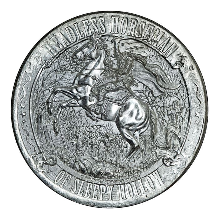 Headless Horseman 1 oz Silver Round (.999 Pure)