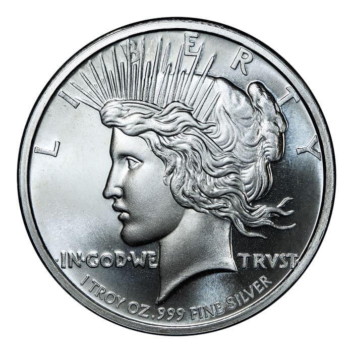 1 oz Silver Round | Peace Dollar Design (.999 Pure)