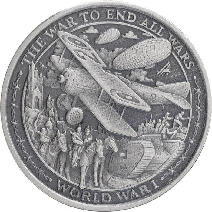 2019 Patriot 1 oz Silver Round - World War I (Antique Finish)