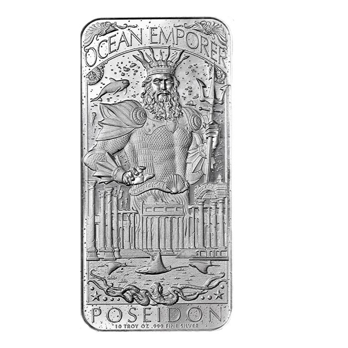 Atlantis 10 oz Silver Bar - Mythical Cities Series (.999 Pure)