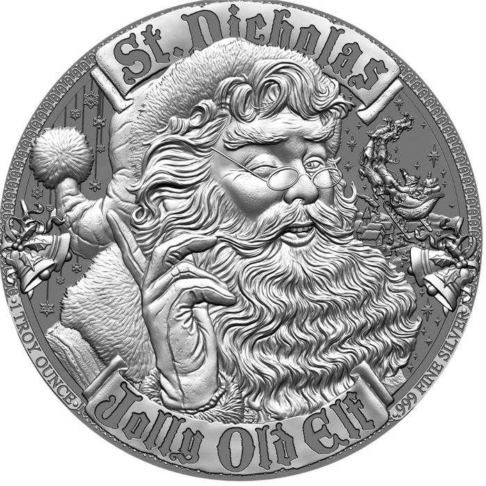 Santa Claus 1 oz Silver Round (.999 Fine)