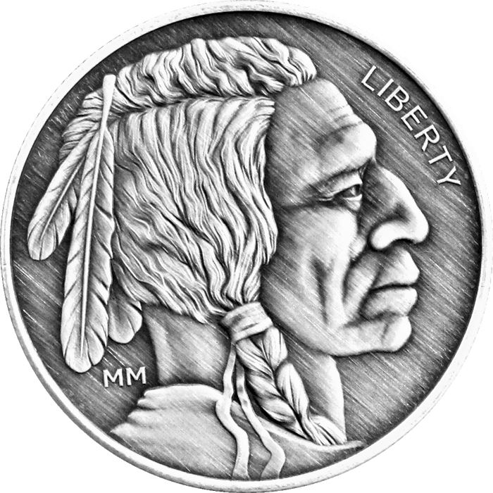 1 oz Buffalo Silver Round - Antique Finish