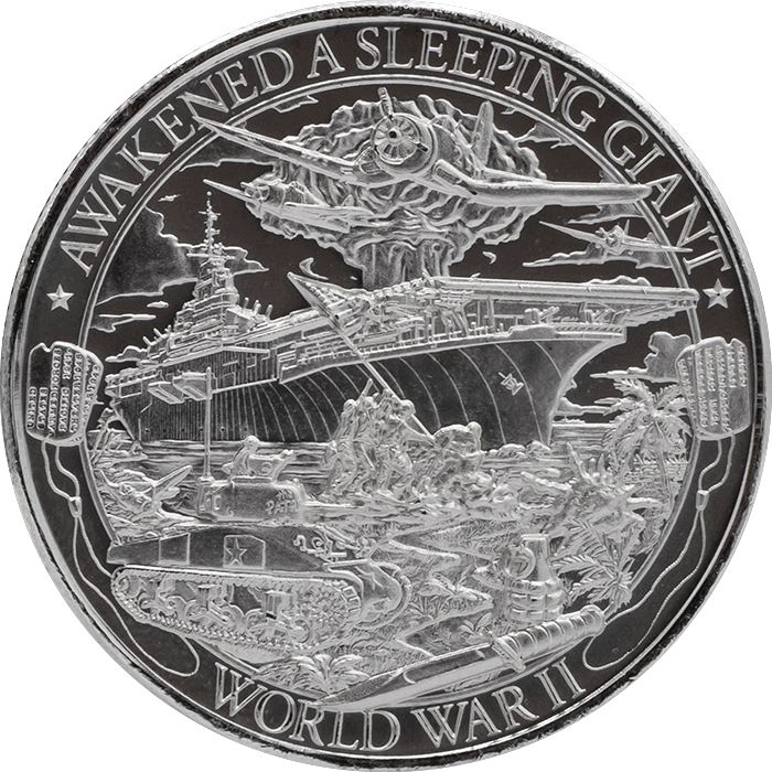 2019 Patriot World War II 1 oz Proof Like Silver Round