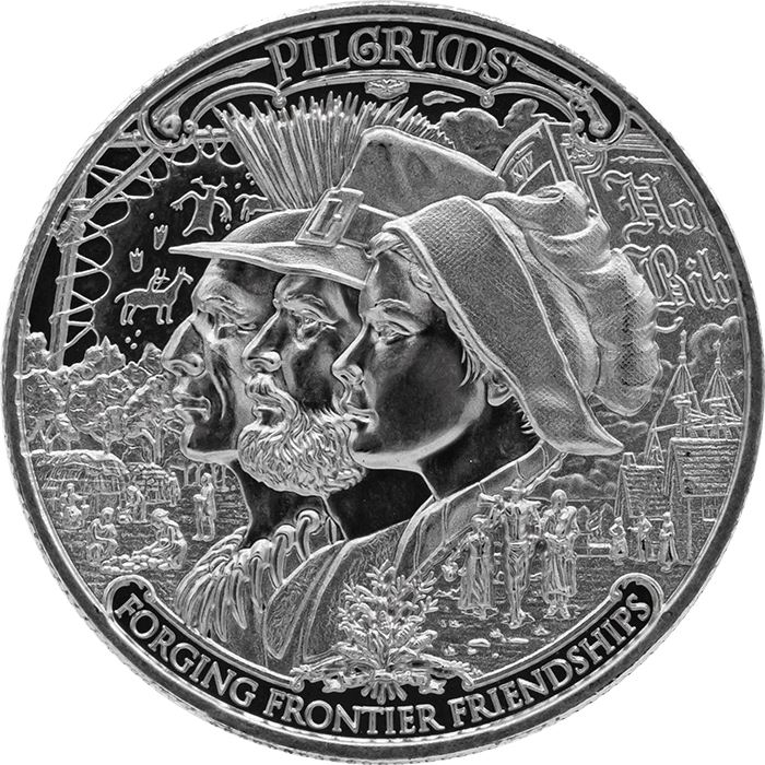 2020 Frontiers 1 oz Silver Round - Pilgrims