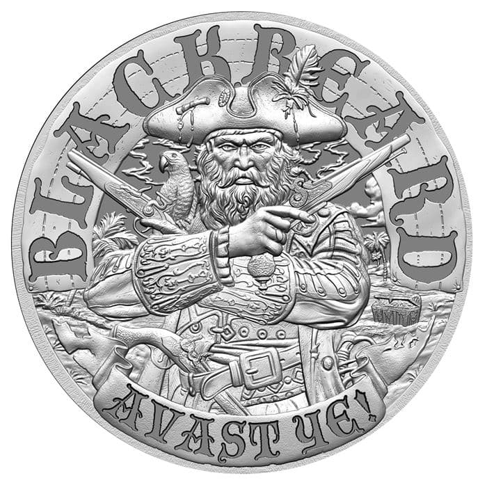 Blackbeard 1 oz Silver Round - Pirate Series (.999 Fine)