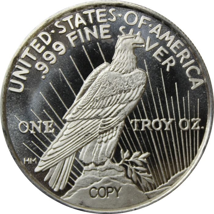 1 oz Silver Round | Peace Dollar Design (.999 Pure)