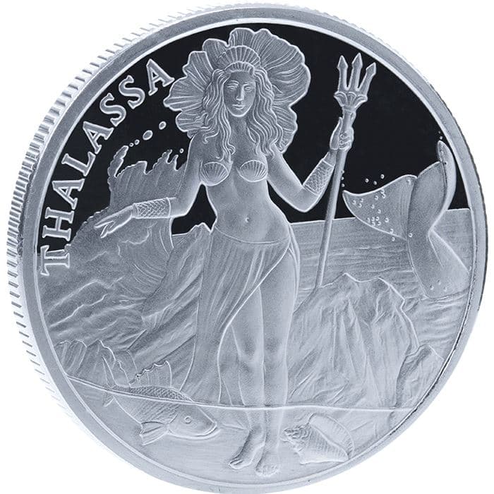 1 oz Trident Silver Round - Thalassa (.999 Fine)