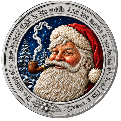 Colorized Santa 1 oz Silver Round - .999 Fine