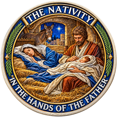 Colorized 2019 Nativity 1 oz Silver Round .999 Fine