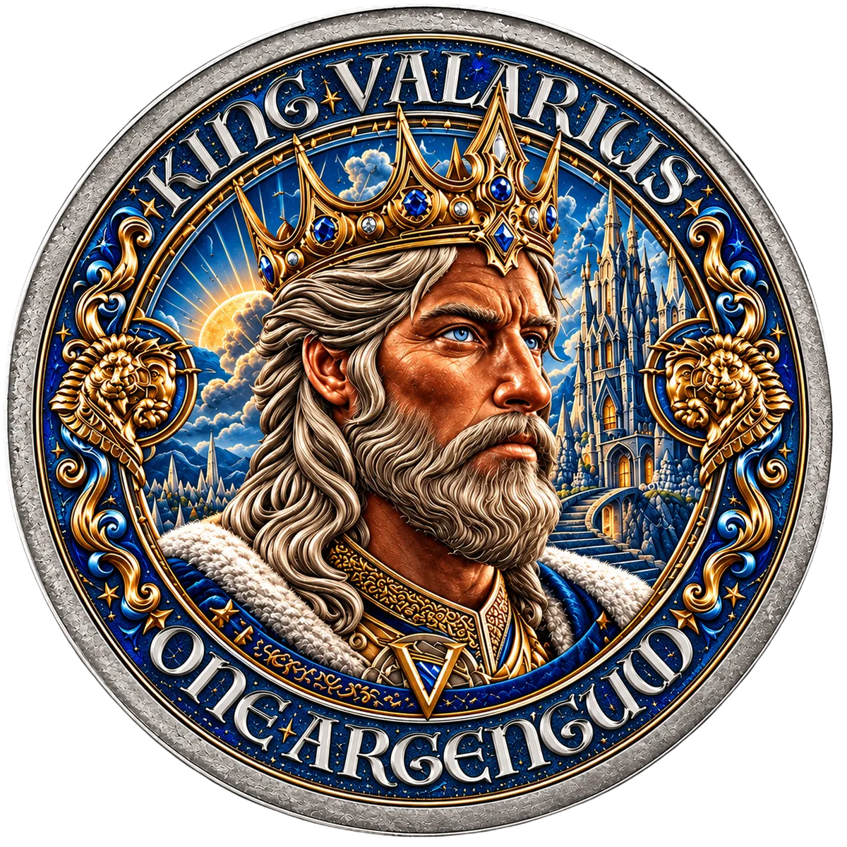 Colorized Clock Tower of Eldertide 1 oz Silver Round