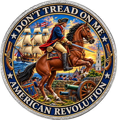 Colorized 2019 Patriot American Revolution 1 oz Silver Round - .999 Fine