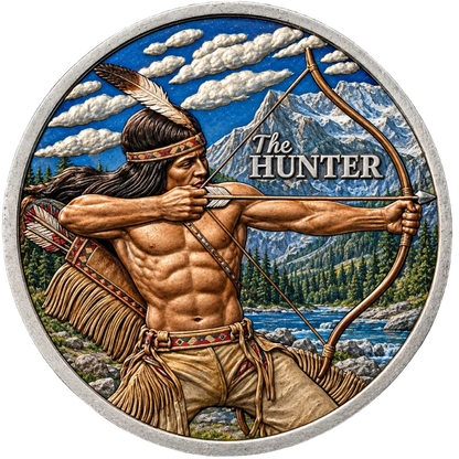 Colorized Hunter 1 oz Silver Round - .999 Fine