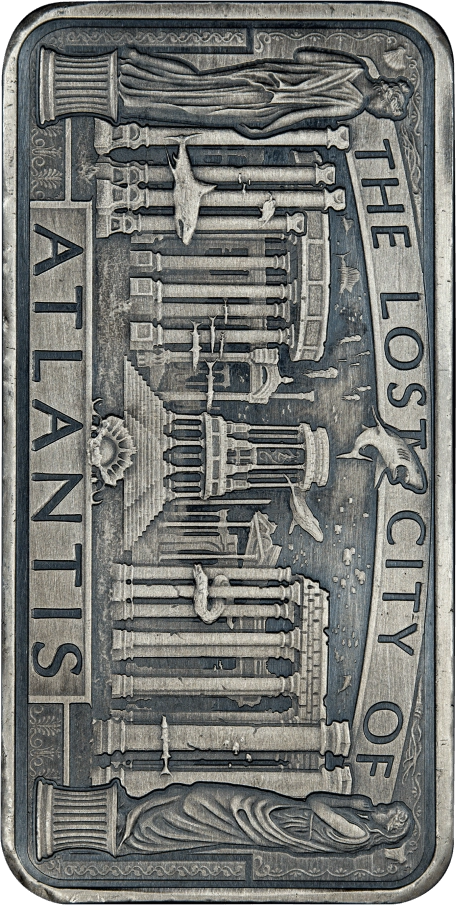 Atlantis 1 oz Silver Round - Lost Cities Series Antique Finish (.999 Pure)
