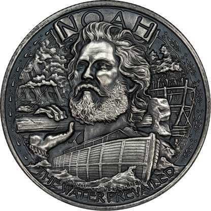 Noah's Ark 1 oz Silver Round - Antique Finish (.999 Pure)