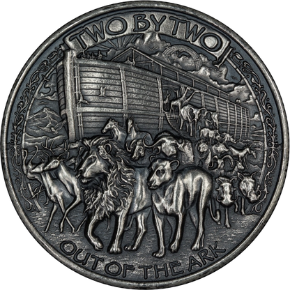 Noah's Ark 1 oz Silver Round - Antique Finish (.999 Pure)