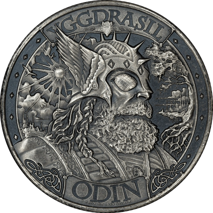 Asgard 1 oz Silver Round - Antique Finish Mythical Cities Series