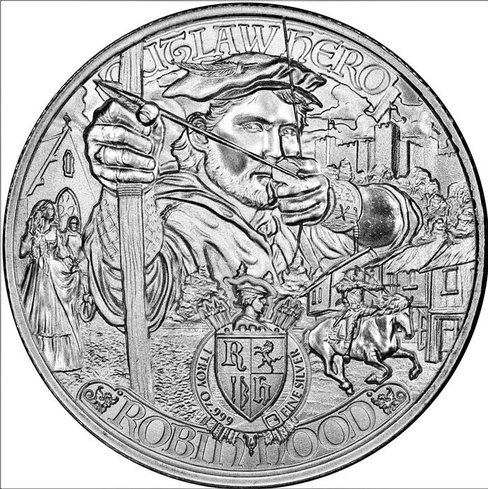 Robin Hood 1 oz Silver Coin - Niue $2